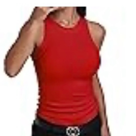 Red Sleeveless Women's Tank Top